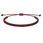 Pulsera Granate "Esencia" - Hilo Trenzado Minimalista Ajustable cotigo
