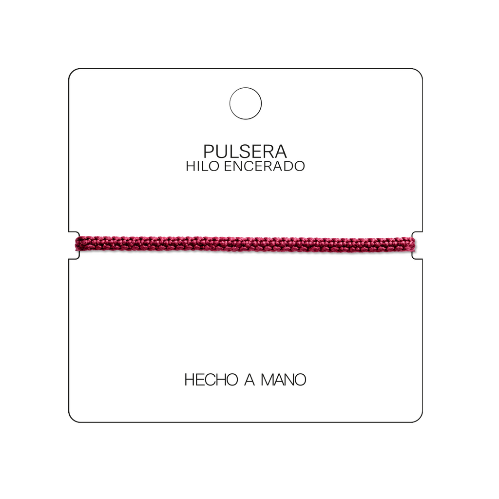 Pulsera Granate "Esencia" - Hilo Trenzado Minimalista Ajustable cotigo