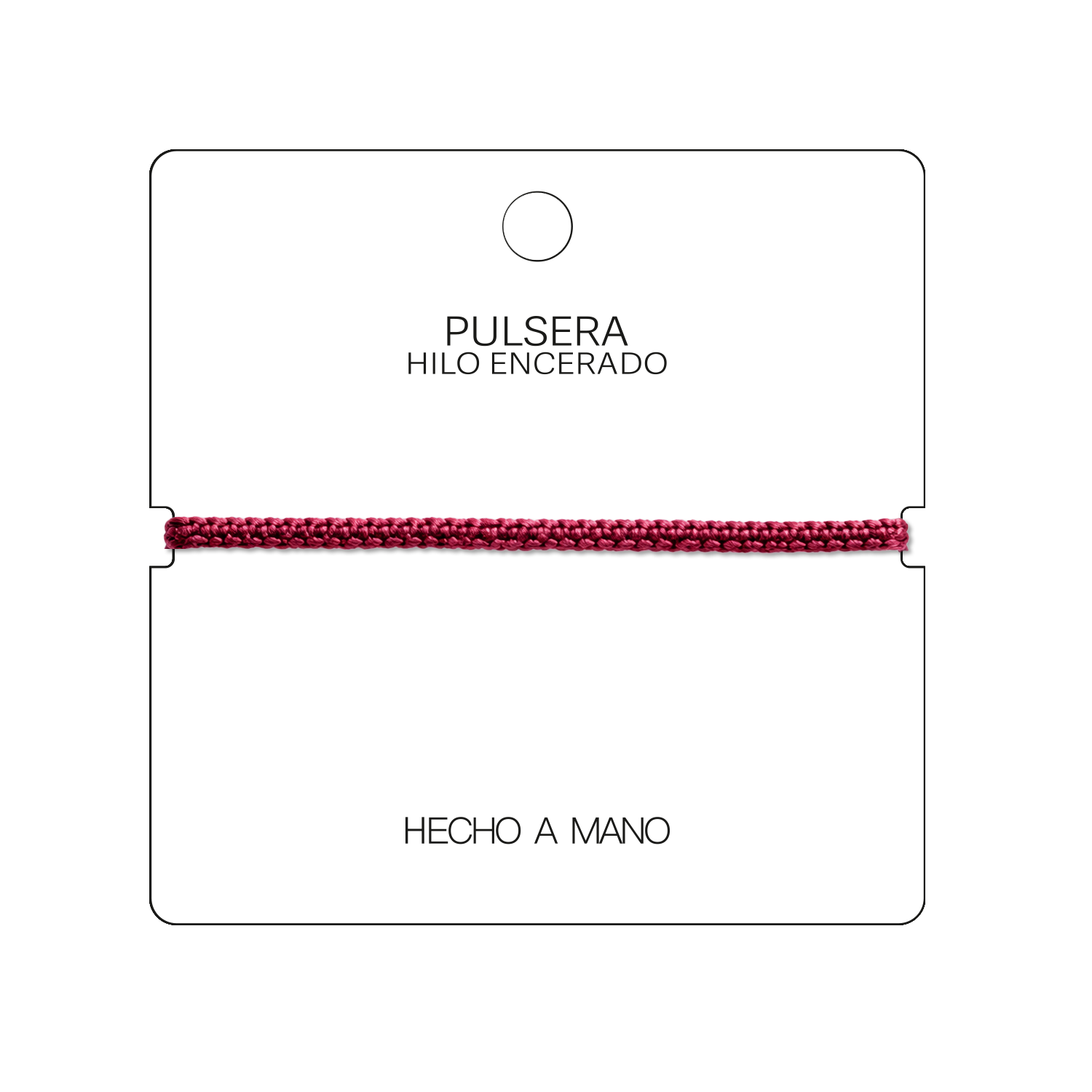 Pulsera Granate "Esencia" - Hilo Trenzado Minimalista Ajustable cotigo