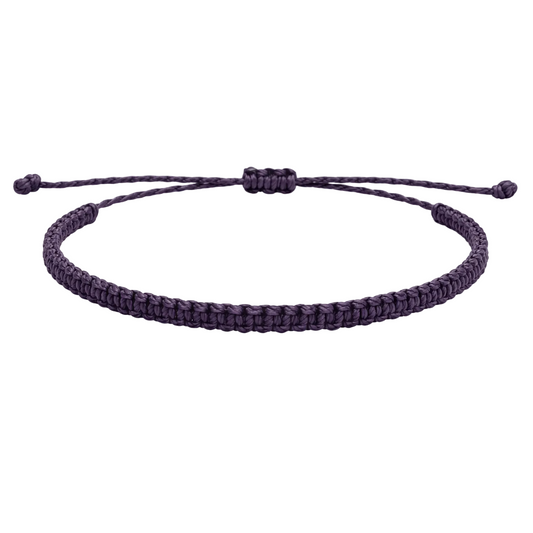 Pulsera Violeta "Esencia" - Hilo Trenzado Minimalista Ajustable