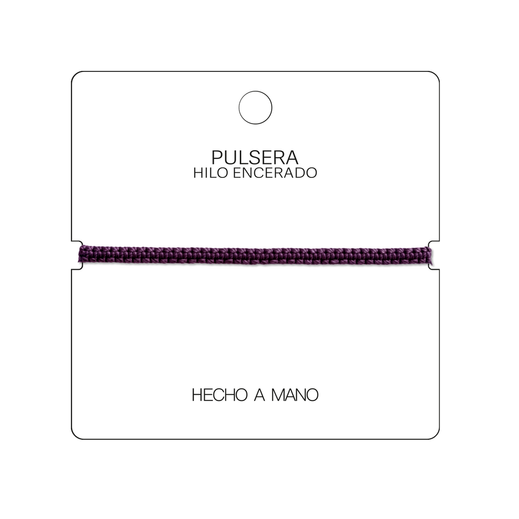 Pulsera Violeta "Esencia" - Hilo Trenzado Minimalista Ajustable cotigo