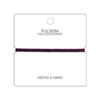 Pulsera Violeta "Esencia" - Hilo Trenzado Minimalista Ajustable cotigo