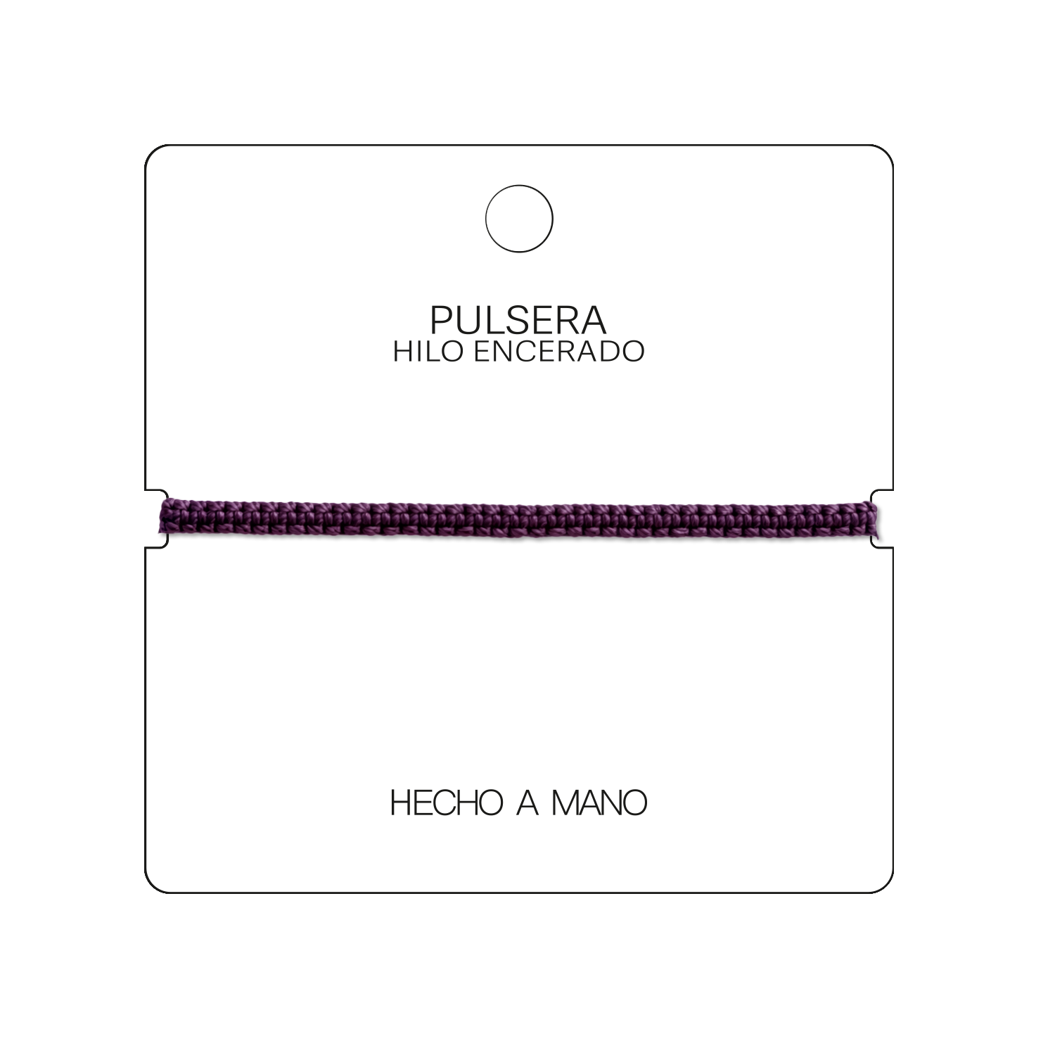 Pulsera Violeta "Esencia" - Hilo Trenzado Minimalista Ajustable cotigo