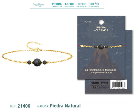 Pulsera Piedra Volcánica