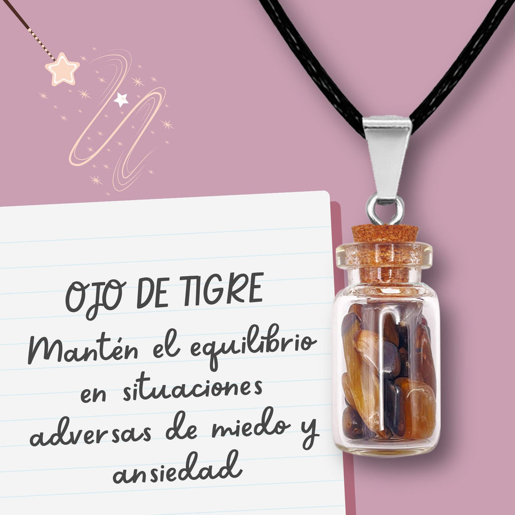 Colgante Bote de Deseo con Ojo de Tigre - vista 2