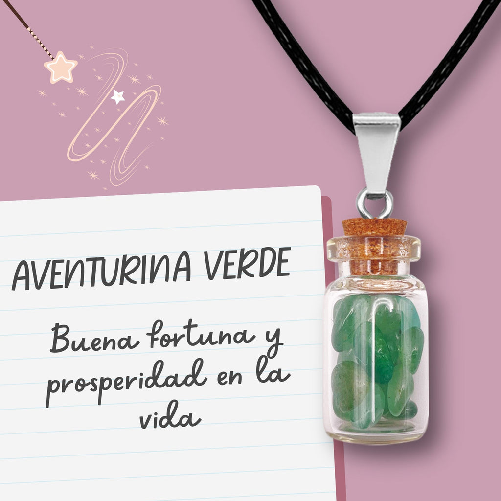 Colgante Bote de Deseo con Aventurina Verde - vista 2