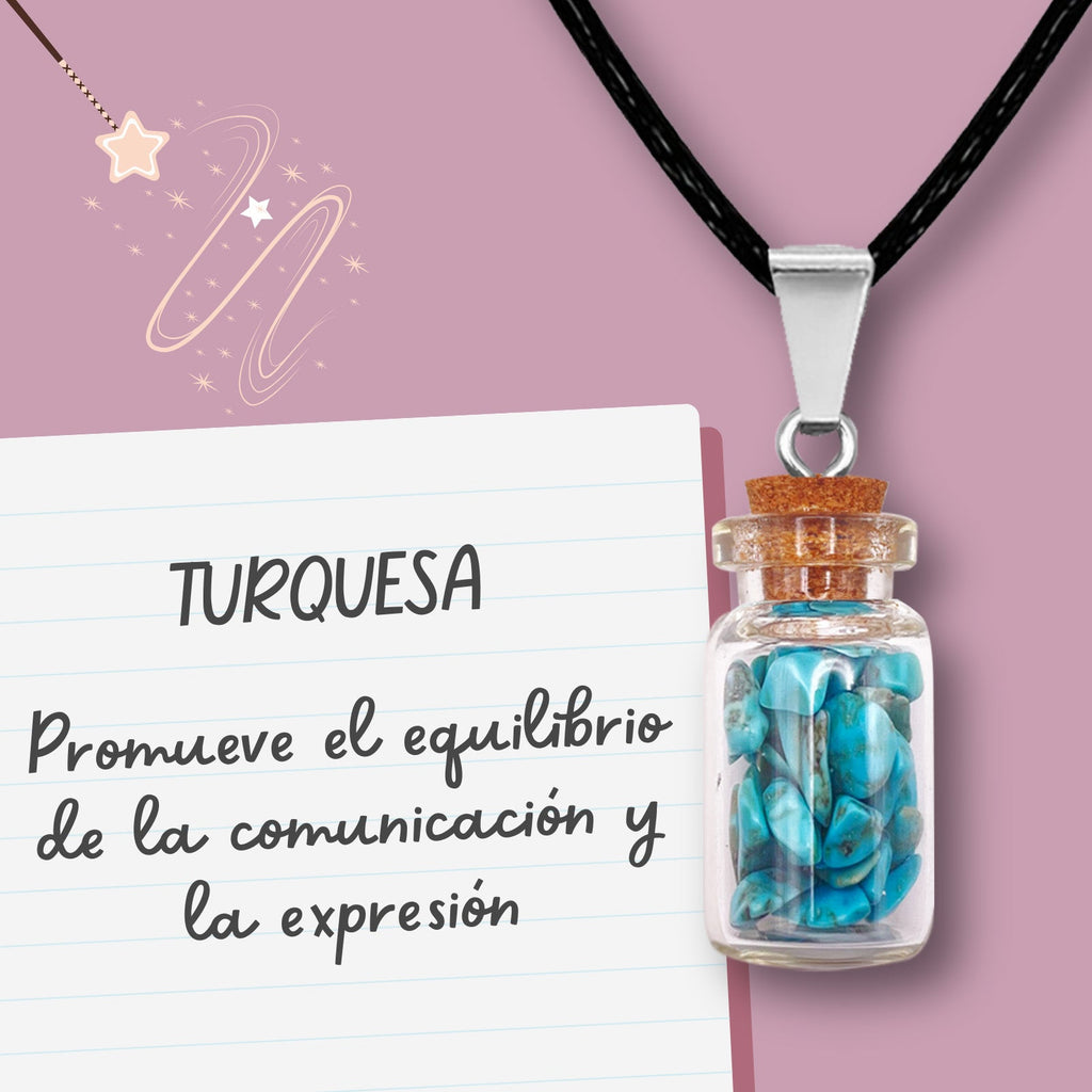 Colgante Bote de Deseo con Turquesa - vista 2