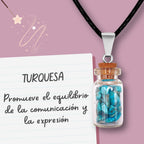Colgante Bote de Deseo con Turquesa - vista 2