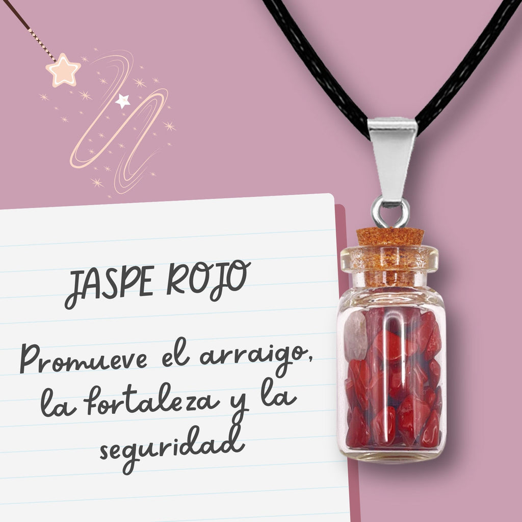 Colgante Bote de Deseo con Jaspe Rojo - vista 2
