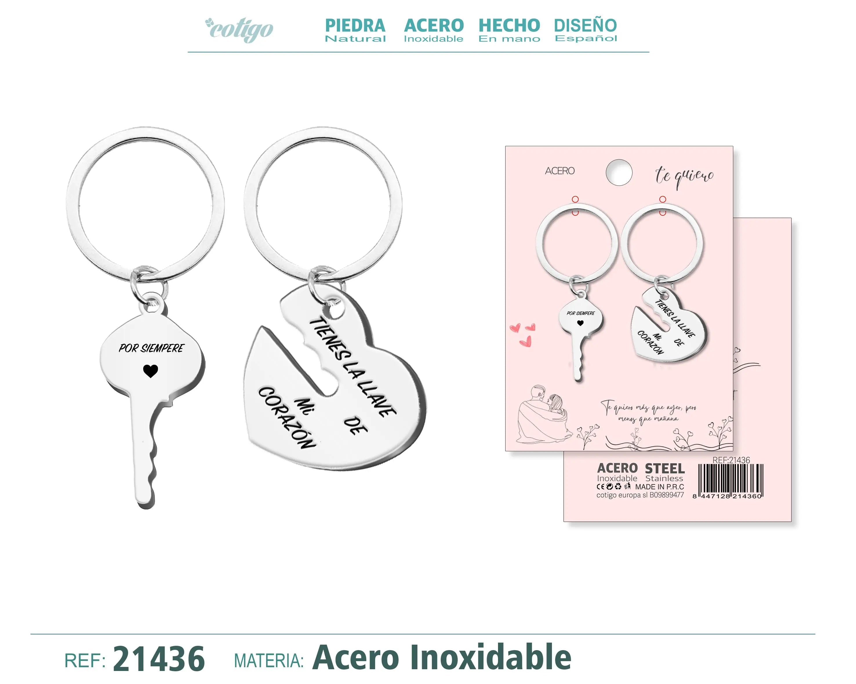 Llavero Acero para Pareja - cotigo