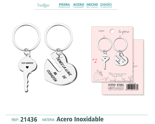 Llavero Acero para Pareja