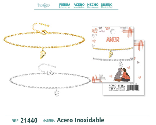 Pulsera Acero para Pareja