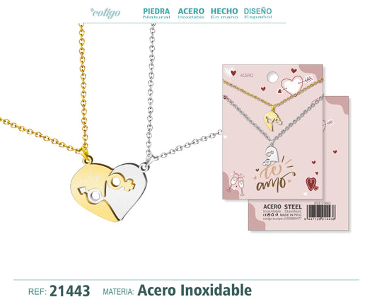 Collar Acero para Pareja