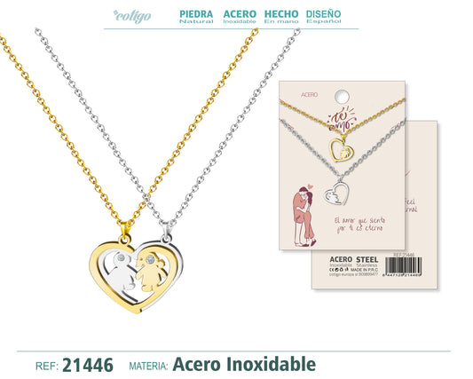 Collar Acero para Pareja