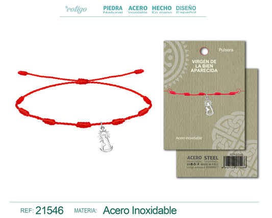Pulsera 7 nudos con Virgen de la Bien Aparecida