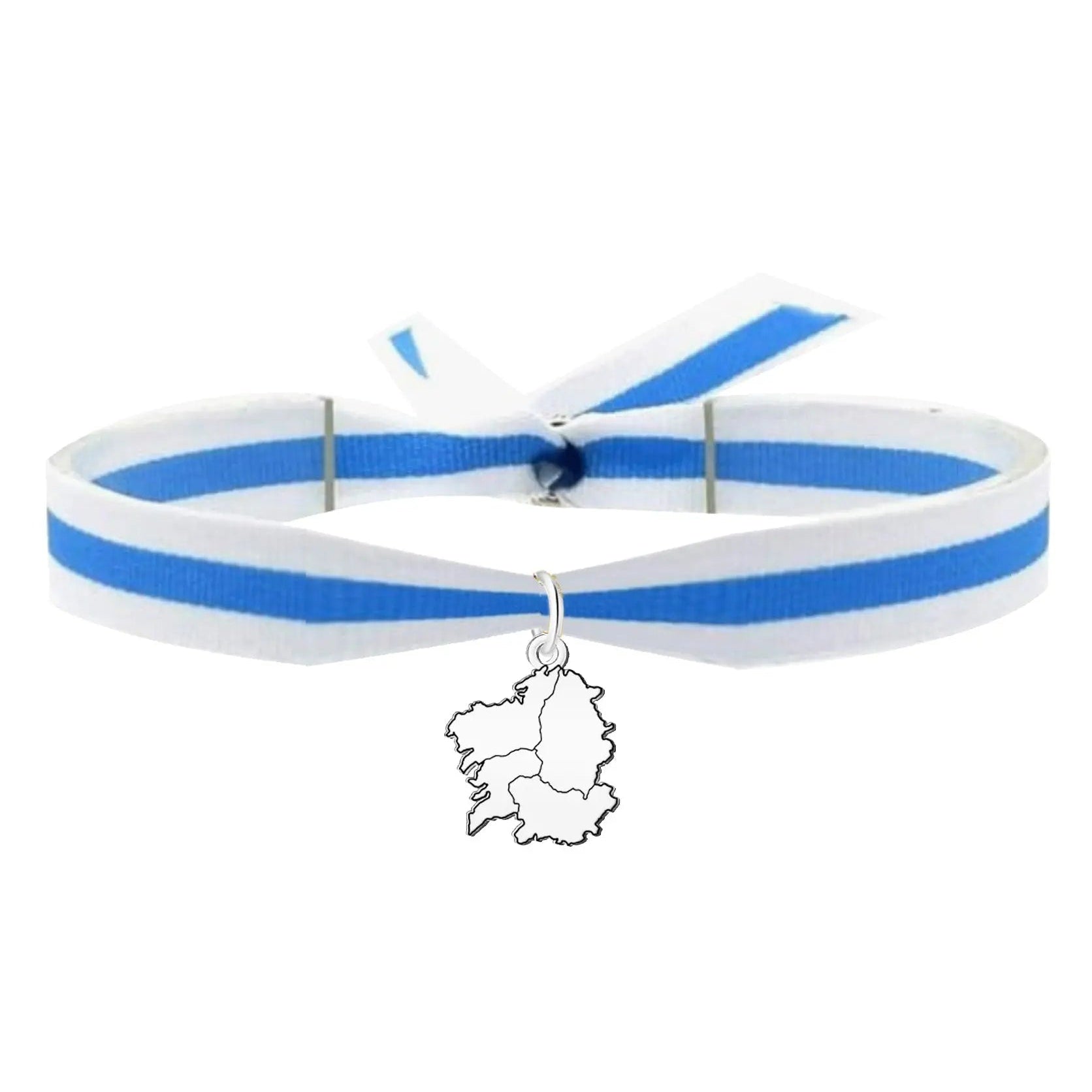 Pulsera Bandera y Mapa de Galicia Acero Plateado - cotigo