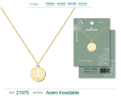 Colgante el Cenachero Acero Dorado