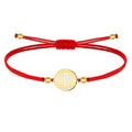 Pulsera Hilo encerado con Biznaga Acero Dorado - cotigo