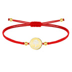 Pulsera Hilo Rojo con Biznaga de Málaga en Acero