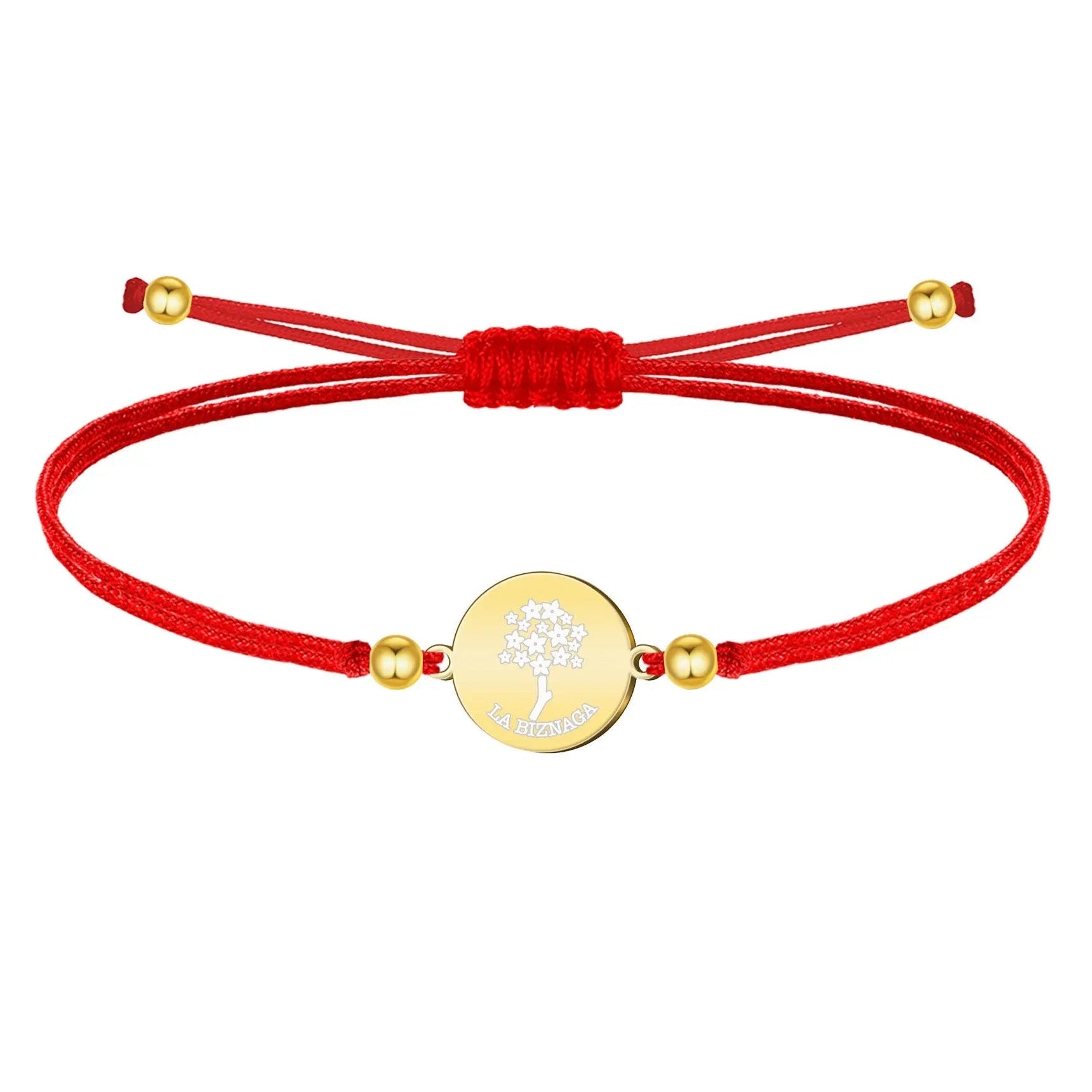Pulsera Hilo encerado con Biznaga Acero Dorado - cotigo