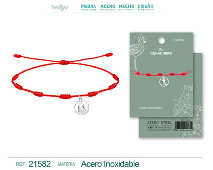Pulsera 7 nudos con el Cenachero Acero Plateado