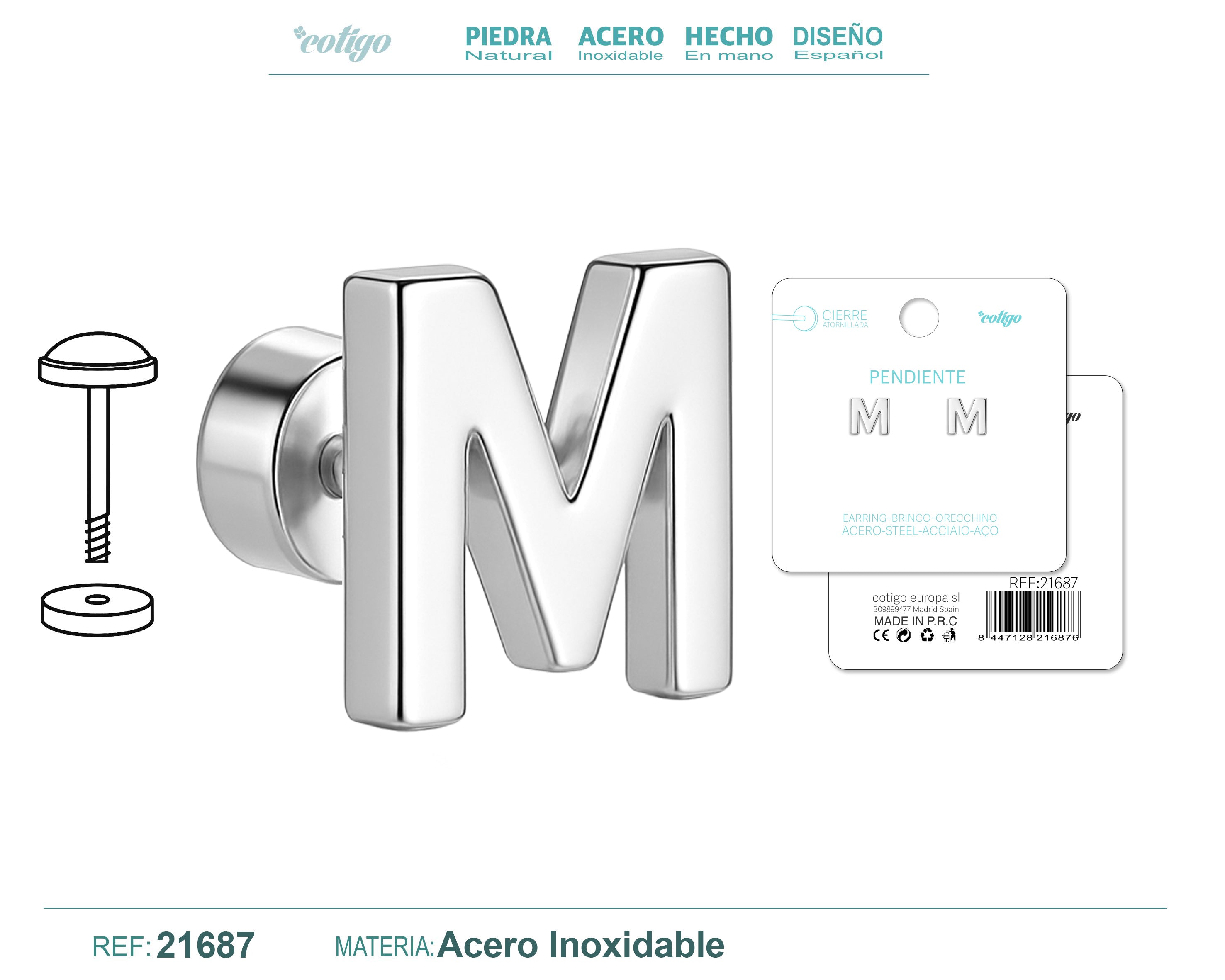 M - Plateado - 21687