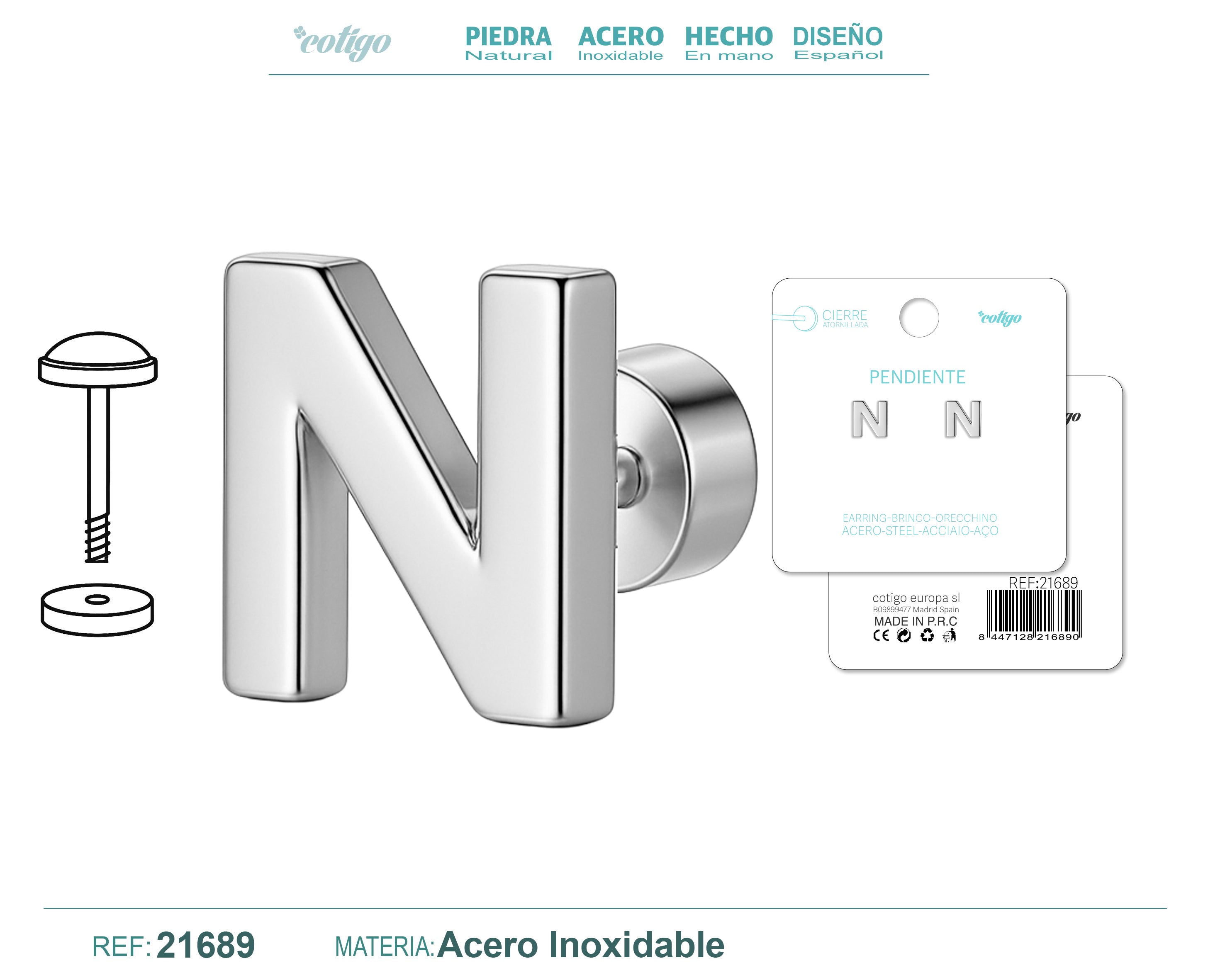 N - Plateado - 21689