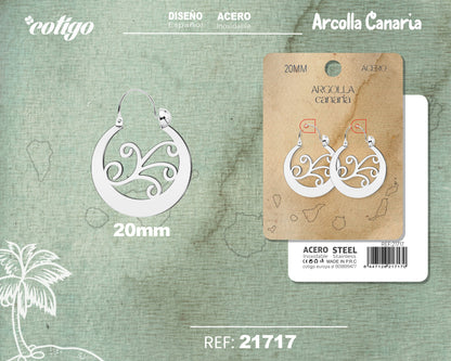 21717 Argolla Canaria 20mm Acero Plateado