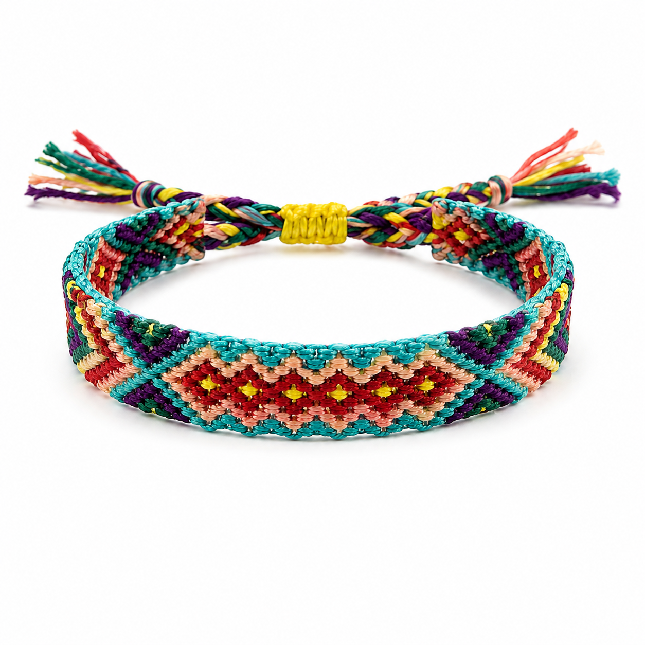 Pulsera de ganchillo multicolor