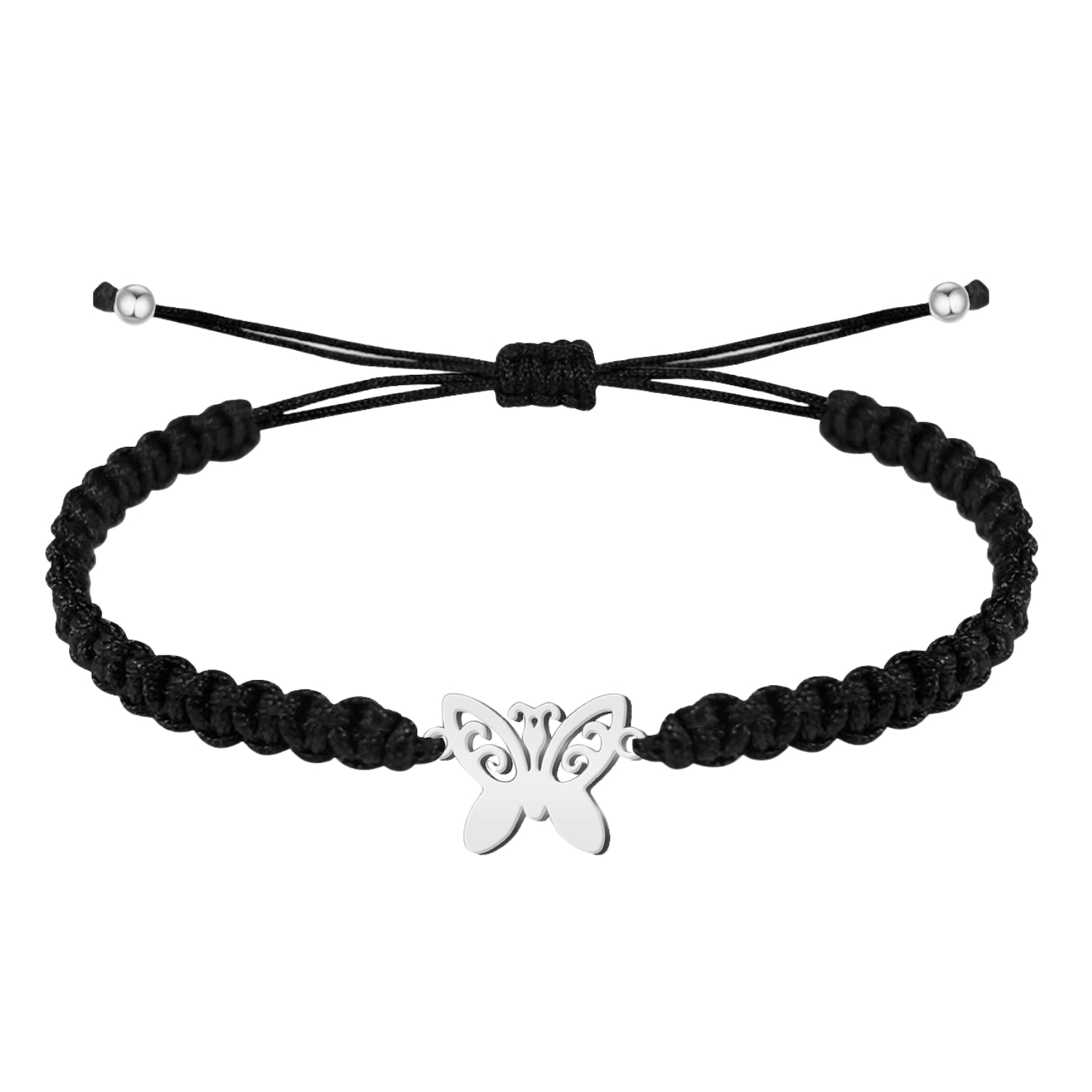 Pulsera Hilo Destino Mariposa Acero