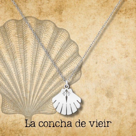 Colgante La concha de vieir Acero Plateado