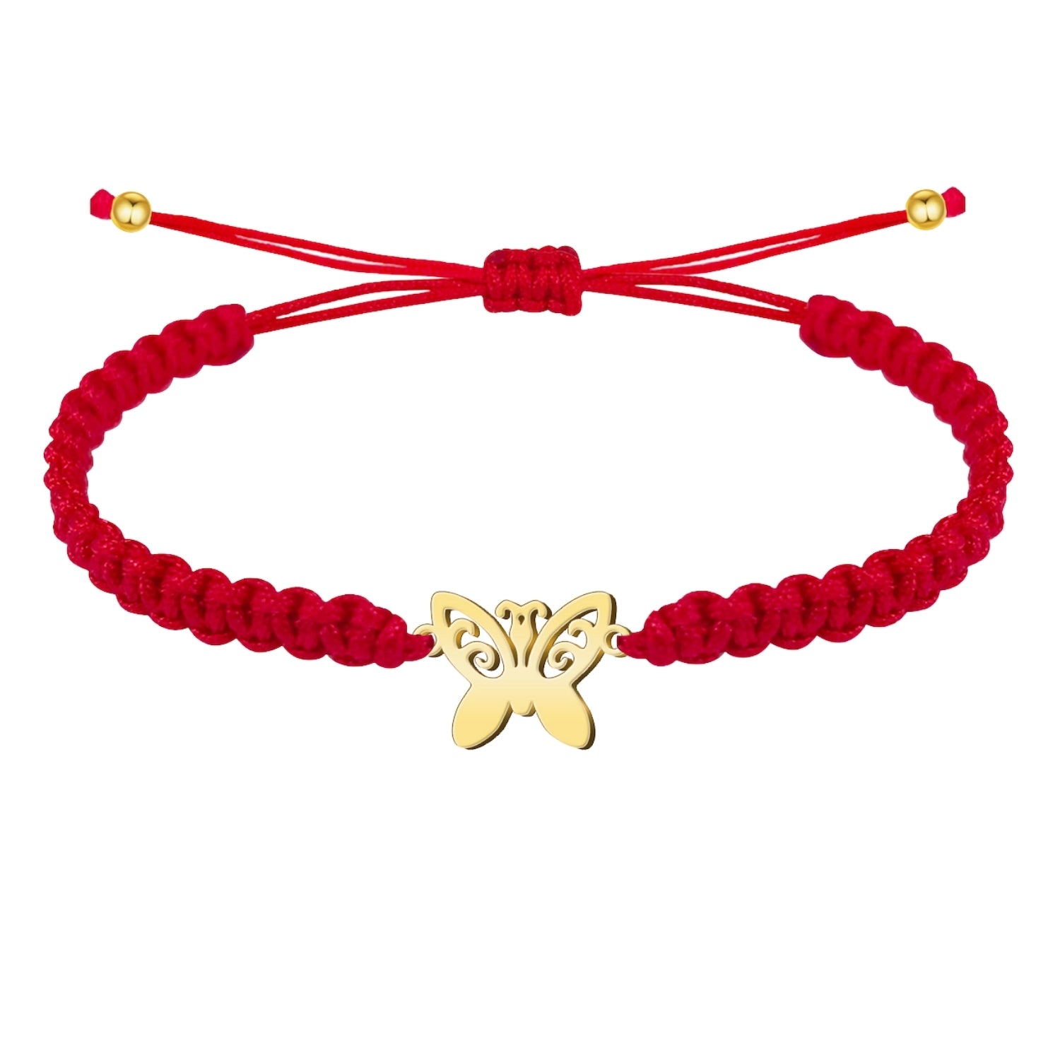 Pulsera Hilo Destino Mariposa Acero