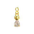 CHARM de Cobre Chapado a Oro 14K con Circonita-con Cierre - cotigo