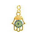 CHARM de Cobre Chapado a Oro 14K con Circonita-con Cierre - cotigo