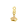 CHARM de Cobre Chapado a Oro 14K con Circonita-con Cierre - cotigo
