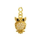 CHARM de Cobre Chapado a Oro 14K con Circonita-con Cierre - cotigo