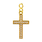 CHARM de Cobre Chapado a Oro 14K con Circonita-con Cierre - cotigo
