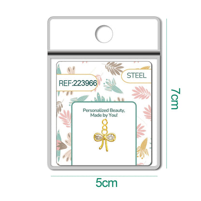 CHARM de Cobre Chapado a Oro 14K con Circonita-con Cierre