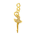 CHARM de Cobre Chapado a Oro 14K con Circonita-con Cierre - cotigo
