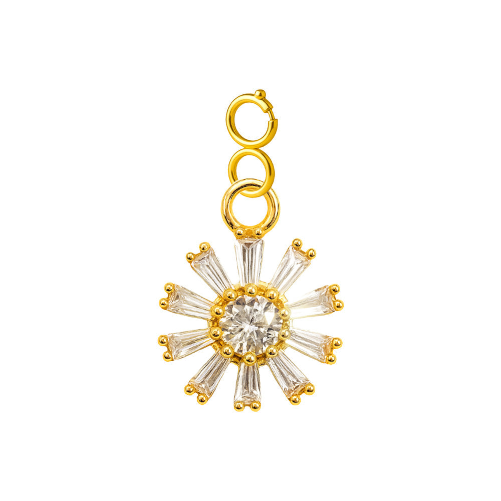 CHARM de Cobre Chapado a Oro 14K con Circonita-con Cierre - cotigo