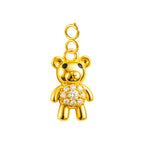 CHARM de Cobre Chapado a Oro 14K con Circonita-con Cierre - cotigo