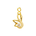CHARM de Cobre Chapado a Oro 14K con Circonita-con Cierre - cotigo