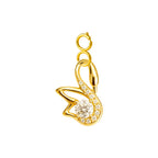 CHARM de Cobre Chapado a Oro 14K con Circonita-con Cierre - cotigo
