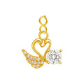 CHARM de Cobre Chapado a Oro 14K con Circonita-con Cierre - cotigo