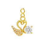 CHARM de Cobre Chapado a Oro 14K con Circonita-con Cierre - cotigo