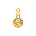 CHARM de Cobre Chapado a Oro 14K con Circonita-con Cierre - cotigo