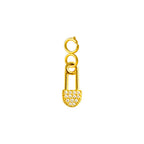 CHARM de Cobre Chapado a Oro 14K con Circonita-con Cierre - cotigo