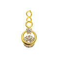 CHARM de Cobre Chapado a Oro 14K con Circonita-con Cierre - cotigo