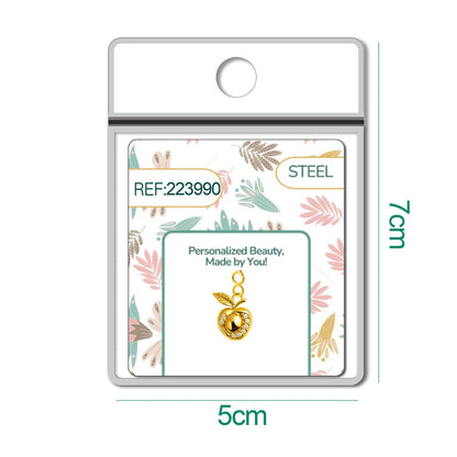 CHARM de Cobre Chapado a Oro 14K con Circonita-con Cierre