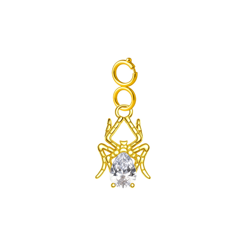 CHARM de Cobre Chapado a Oro 14K con Circonita-con Cierre - cotigo